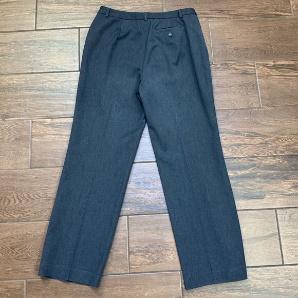 Talbots Womens Gray Dress Pants Flat Front Mid Rise Straight Leg Stretch 10P - Picture 9 of 9